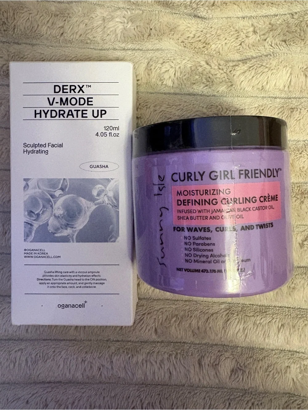 Curly Girl Friendly Curl Cream + Derx V Mode Hydrating Gua Sha